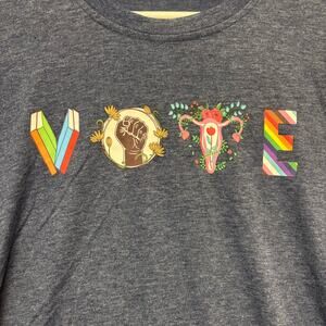 Vote Human Rights Graphic Tee Blue Medium Soft Political Gay Black Women Rights